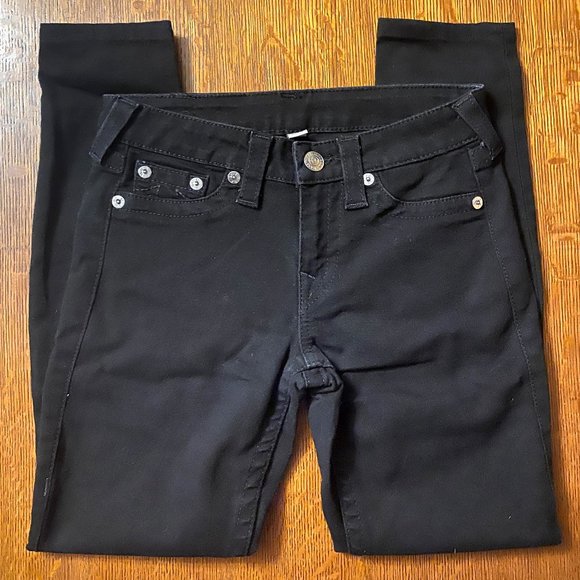 True Religion Basic Black Legging sz 28 - Picture 3 of 5